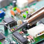 Soldering a circuit board