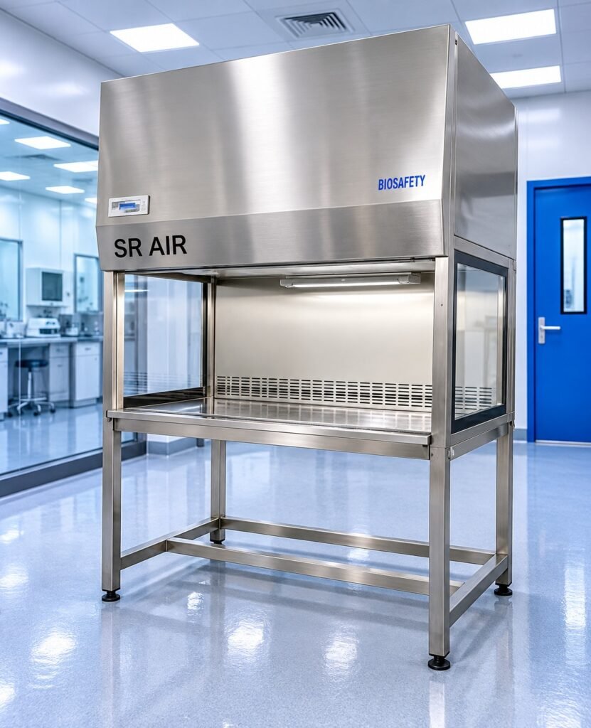 Stainless Steel Biosafety Cabinet for Laboratory and Cleanroom Applications